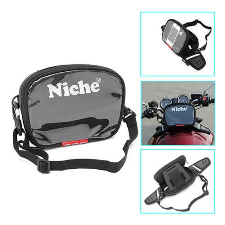 Velkoobchodní kompaktní magnetická navigační taška na tank - Kompaktní navigační taška na motocykl s magnetem a průhledným oknem, 3-úrovňové nastavení